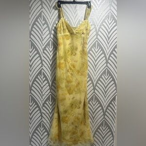 NWOT Princess Polly Gold Yellow Maxi Dress Sweetheart Slip